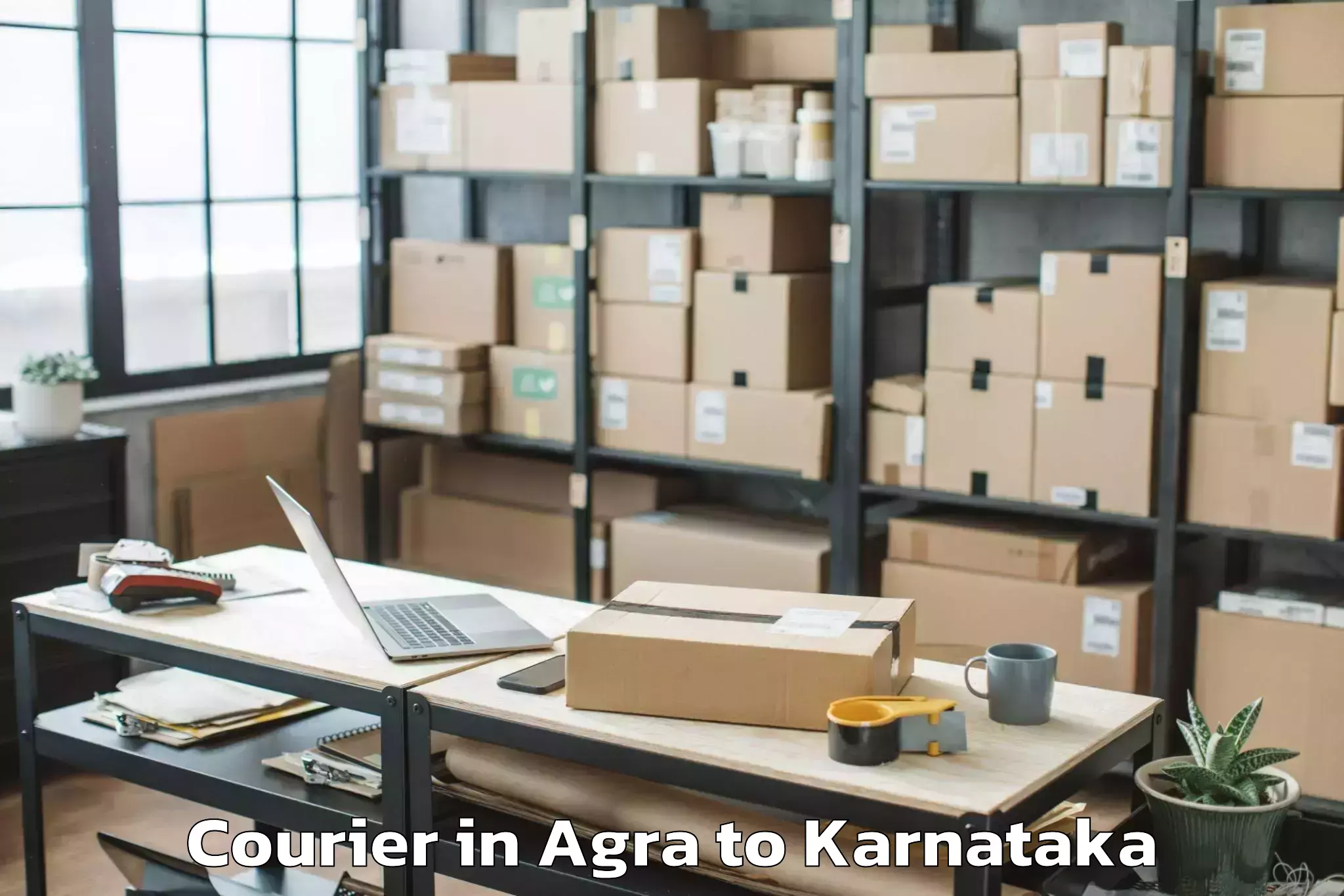 Easy Agra to Nyamathi Courier Booking